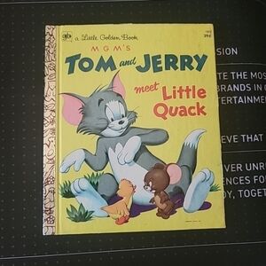 Little Golden Book Tom and Jerry Meet Little Quack, 4th Print 1972